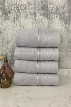 Özdilek Ditsy El-Yüz Havlusu 4 Adet-Gri