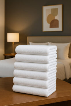 Formeya 6 Adet Otel Havlusu Beyaz 50x85 cm 200 gram Bukle - Armür El Yüz Havlusu