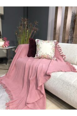 LUWİNO HOME Renge Renk El Bağlama Koltuk Örtüsü 180*200 CM