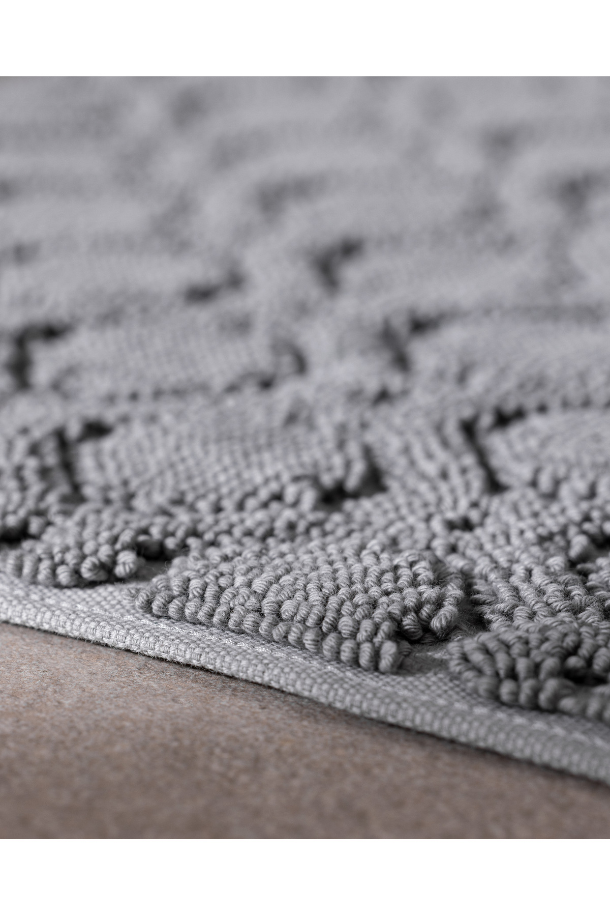 Madame Coco Sansone %100 Pamuk Ayak Havlusu - Gri - Görsel 3