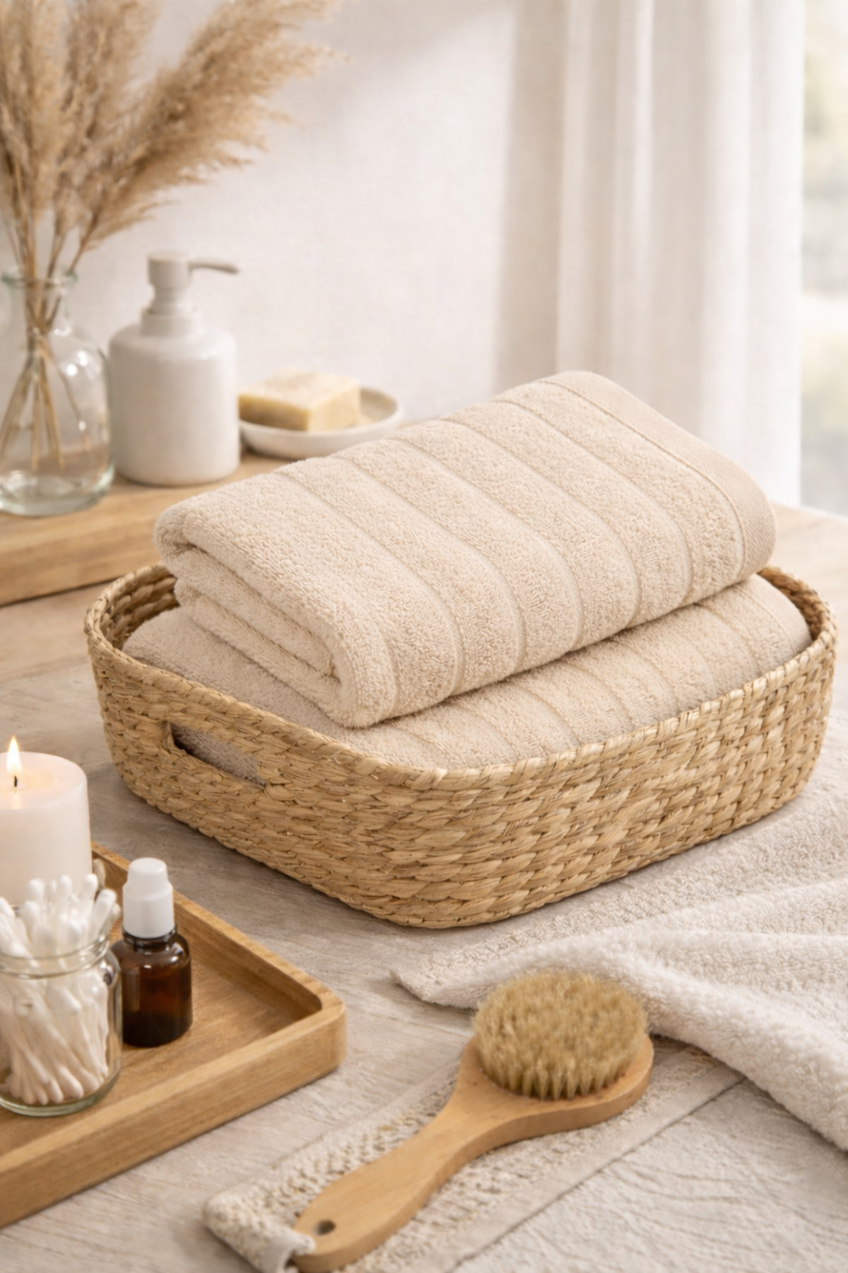 Casnack Violeta Model 2'li Banyo Havlu Seti - Görsel 2