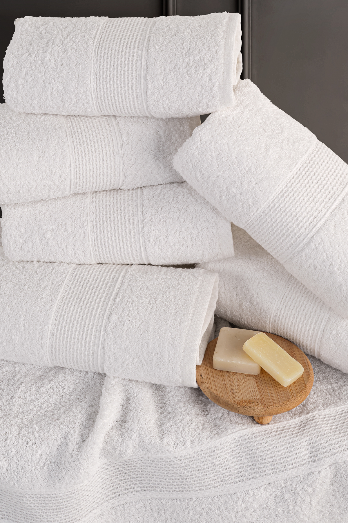 Güvenal BLANC 4'lü Banyo Havlu Seti | Havlu | Banyo Havlusu I Hamam Seti I Çeyiz Havlusu - Görsel 2