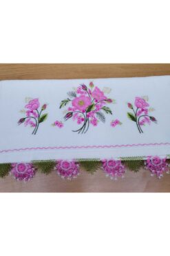 Firdevs moda çeyiz Çeyizlik İğne Oyalı Kadife Havlu