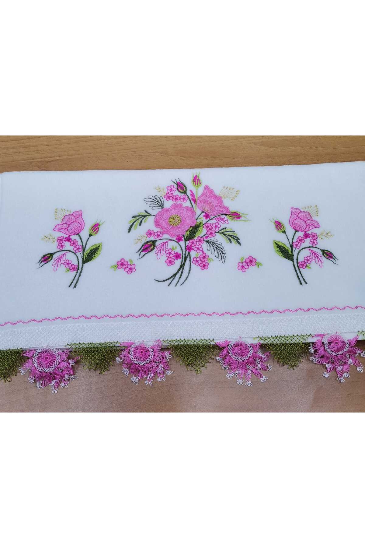 Firdevs moda çeyiz Çeyizlik İğne Oyalı Kadife Havlu