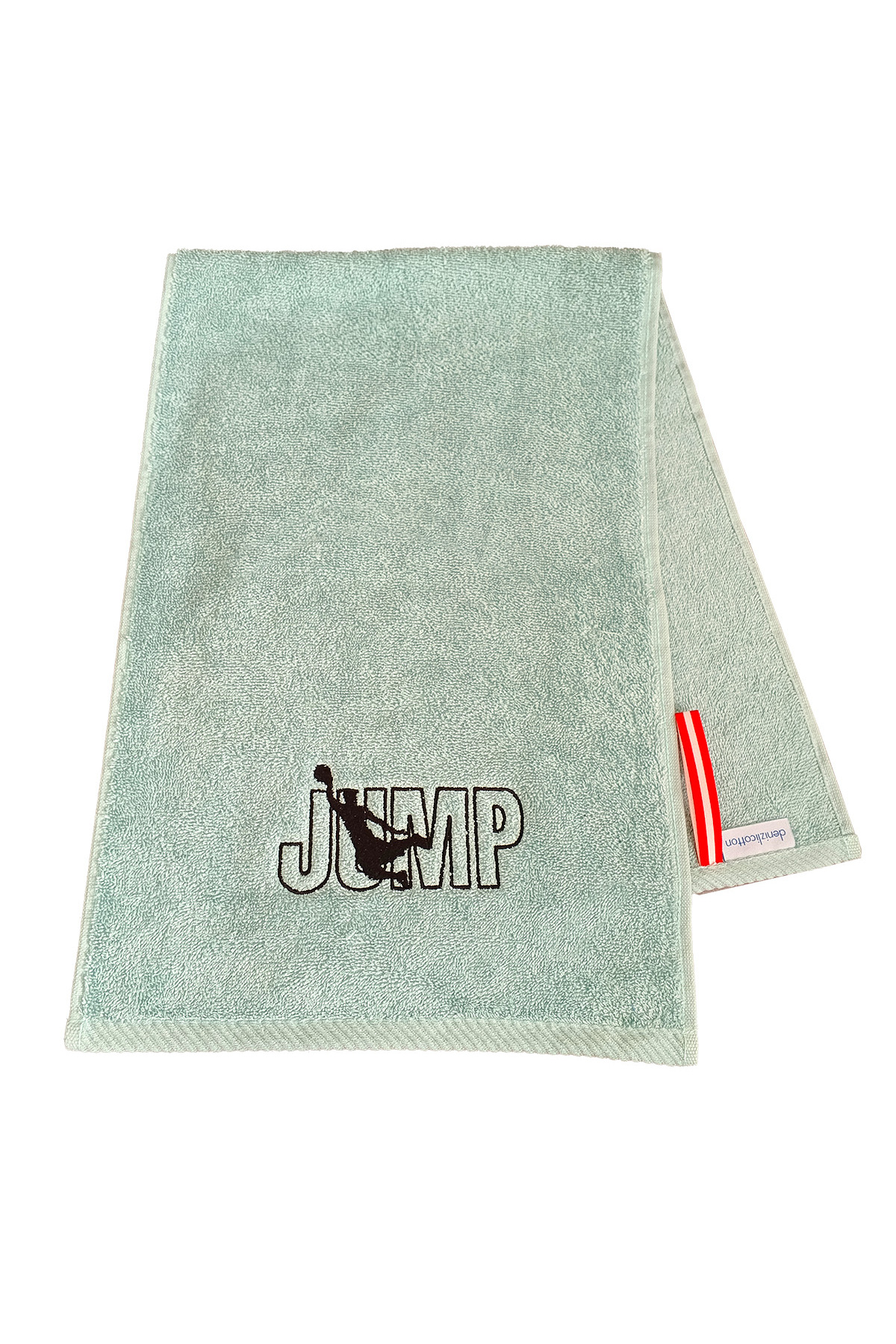 denizlicotton Nakışlı Sporcu Havlusu Pamuklu, Anti bakteriyel, Ter Emici Fitness Plates Boks Tenis Spor Havlusu