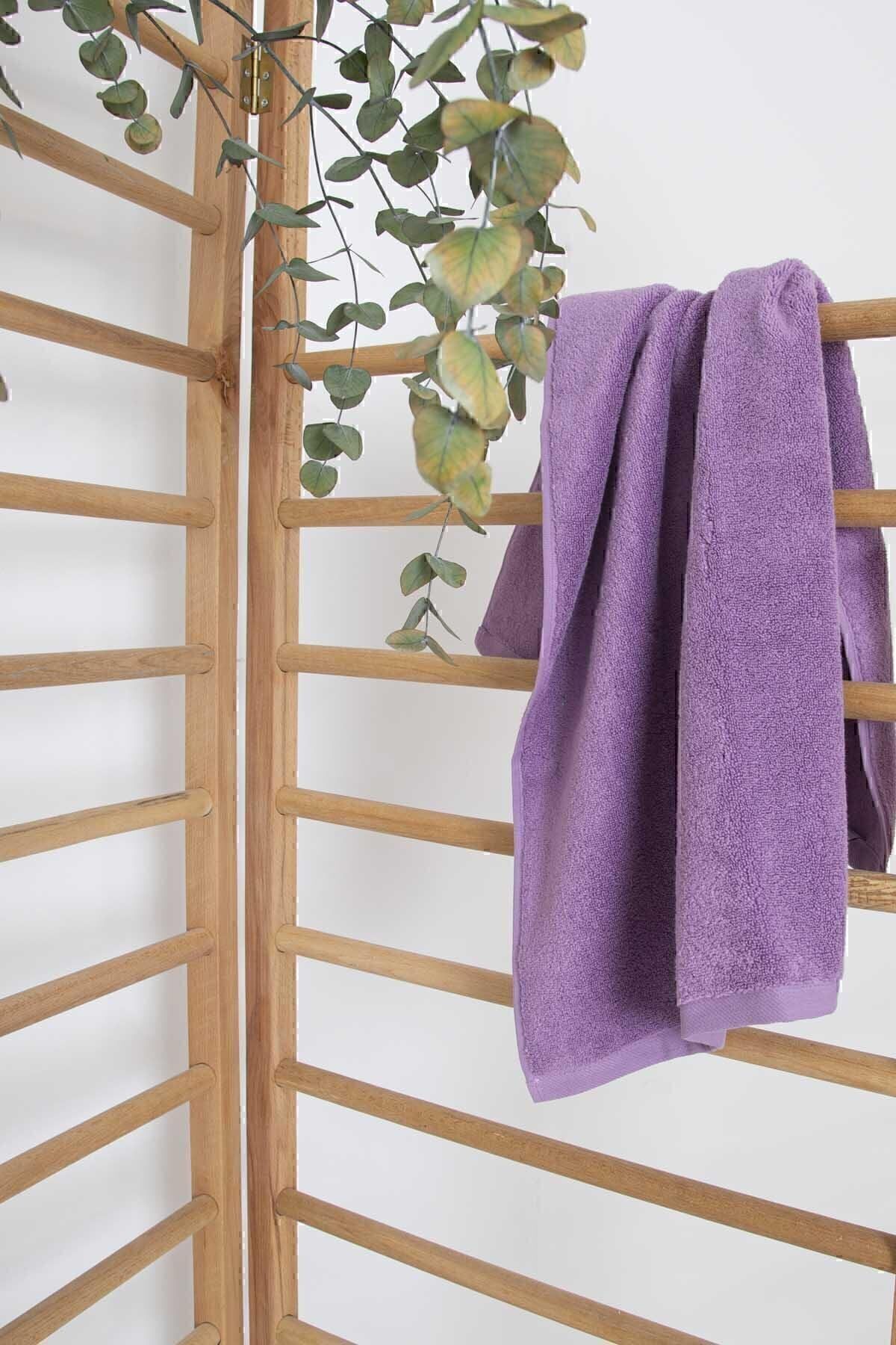 İrya Colet %100 Pamuk Yüz Havlusu Lila 50x90 - Görsel 2