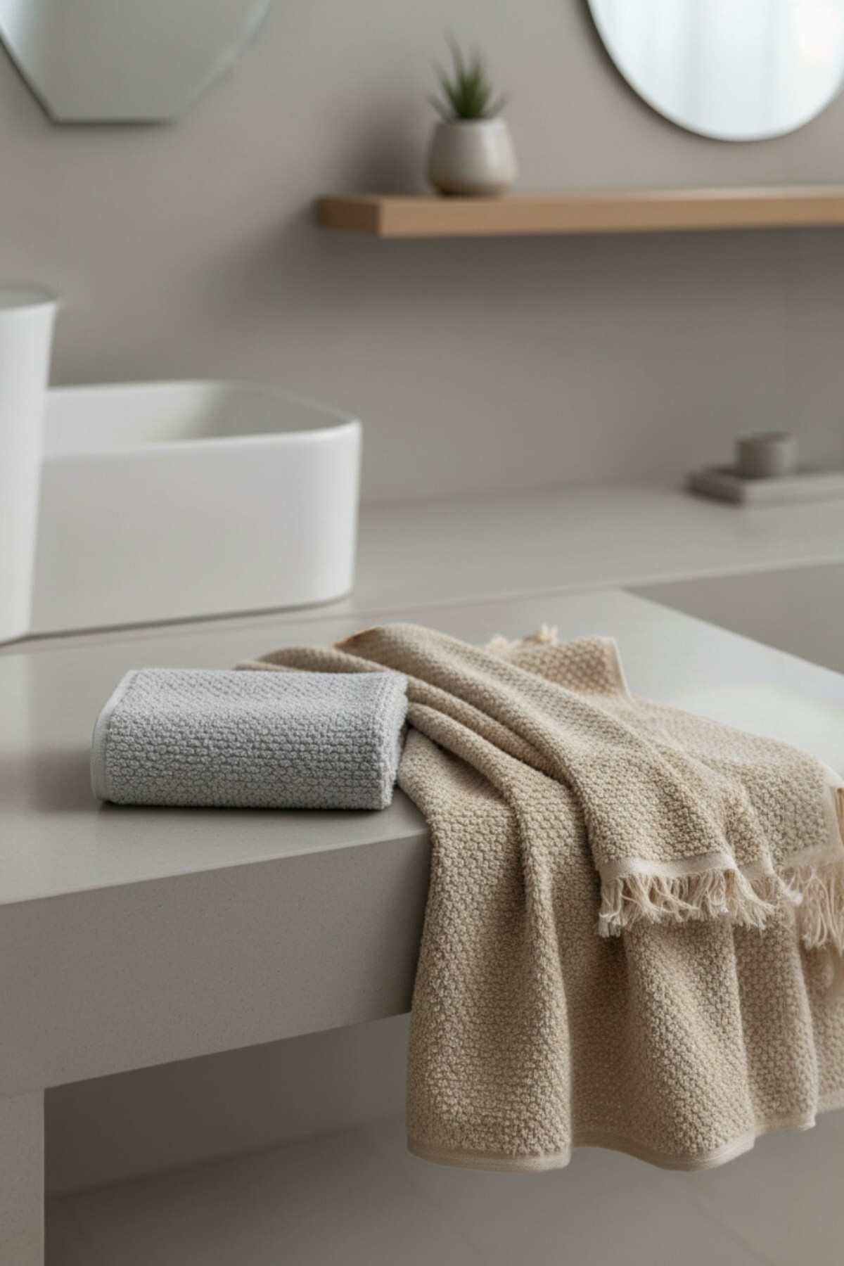 Anılsan 6'lı Beyaz Jelena El Havlusu - 50x90 Cm, 225 Gr, %100 Pamuk, Spa Ve Otel Havlusu - Görsel 2