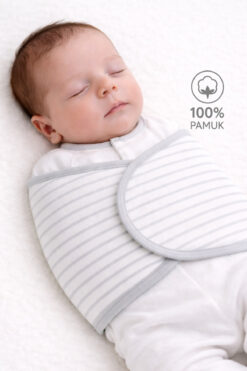 Mimocan %100 Pamuk Yenidoğan Kundak - Yumuşak Dolgulu, Ayarlanabilir Cırtlı Bebek Kundak