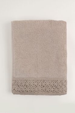 Ca'De'Luz Lugo Pima Pamuk Bej Yüz Havlusu