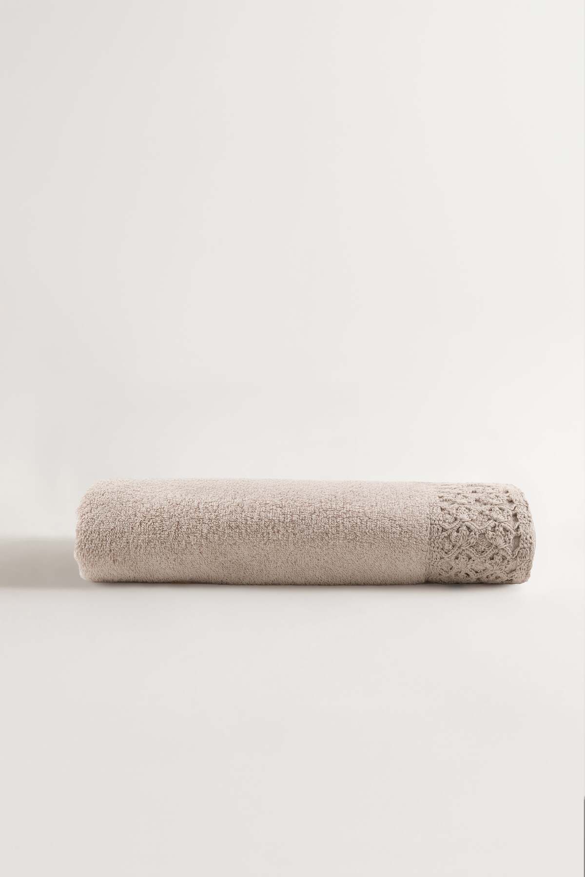 Ca'De'Luz Lugo Pima Pamuk Bej Yüz Havlusu - Görsel 2