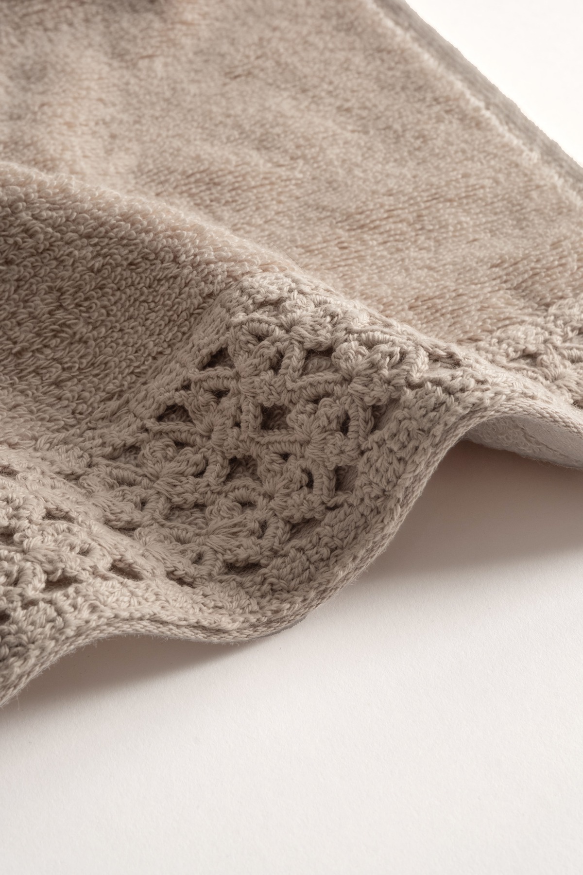 Ca'De'Luz Lugo Pima Pamuk Bej Yüz Havlusu - Görsel 3