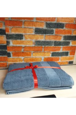 Özdilek Svv Border Büyük Boy Banyo Havlusu (89x173) - Ocean Blue (Okyanus Mavisi)