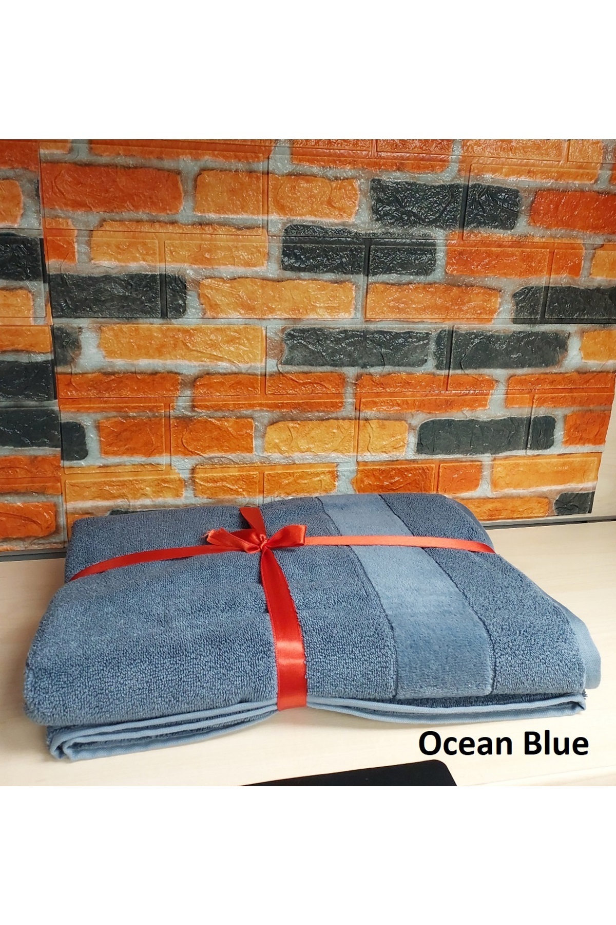Özdilek Svv Border Büyük Boy Banyo Havlusu (89x173) - Ocean Blue (Okyanus Mavisi) - Görsel 2