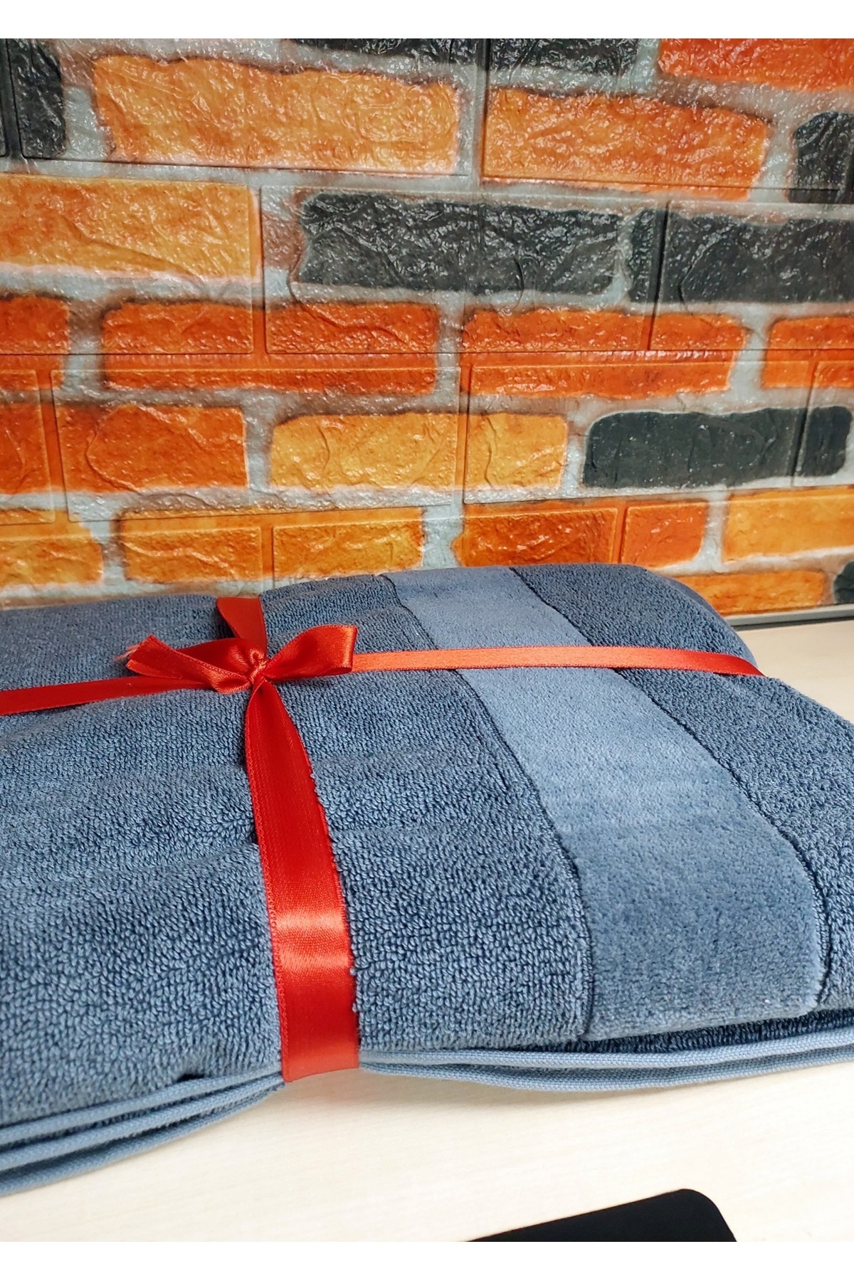 Özdilek Svv Border Büyük Boy Banyo Havlusu (89x173) - Ocean Blue (Okyanus Mavisi) - Görsel 3