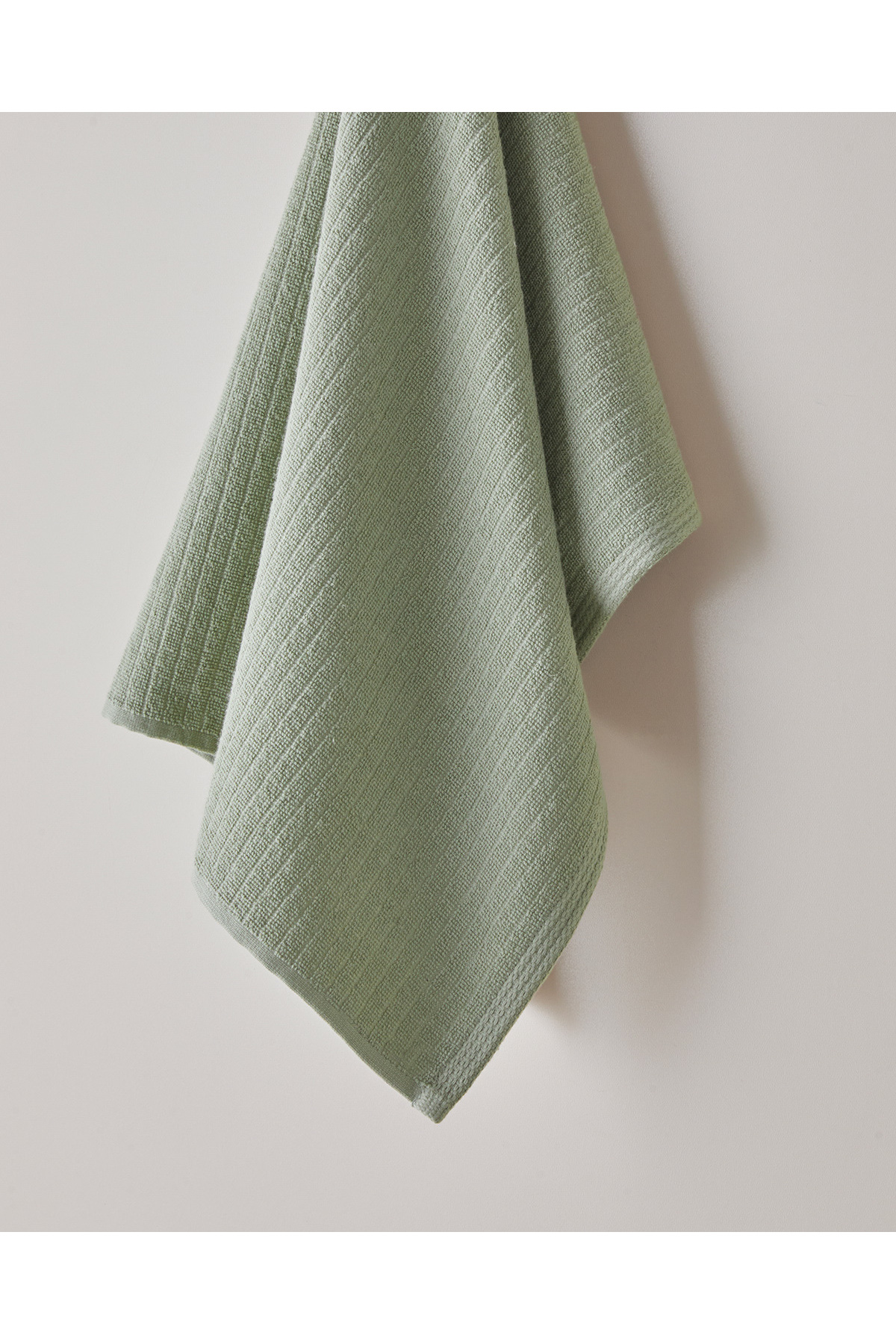 English Home Stripe Pamuk Yüz Havlusu 50x70 cm Haki - Görsel 2