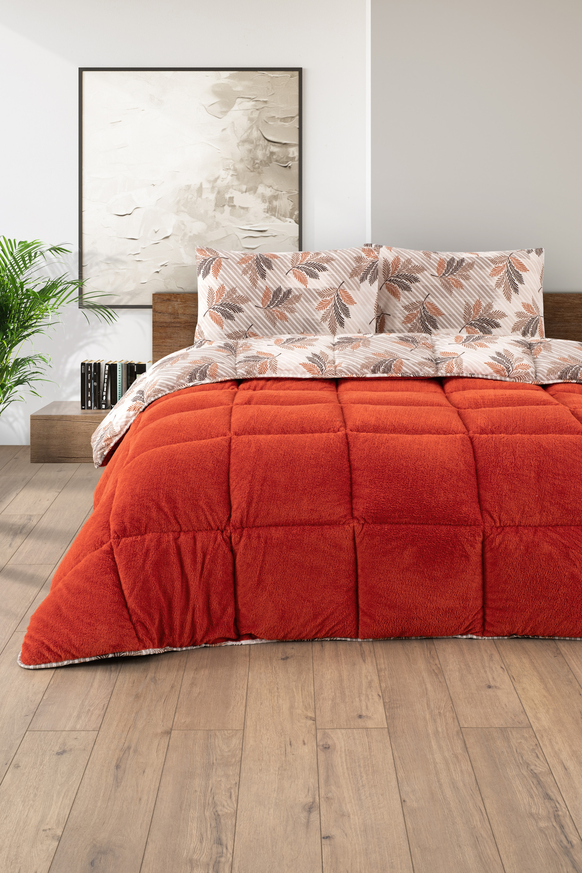 Formeya Battal Boy Lüx Wellsoft Yorgan Çift Taraflı Yastık Kılıflı 215x235 cm Yorgan + Yastık Kılıfı Set