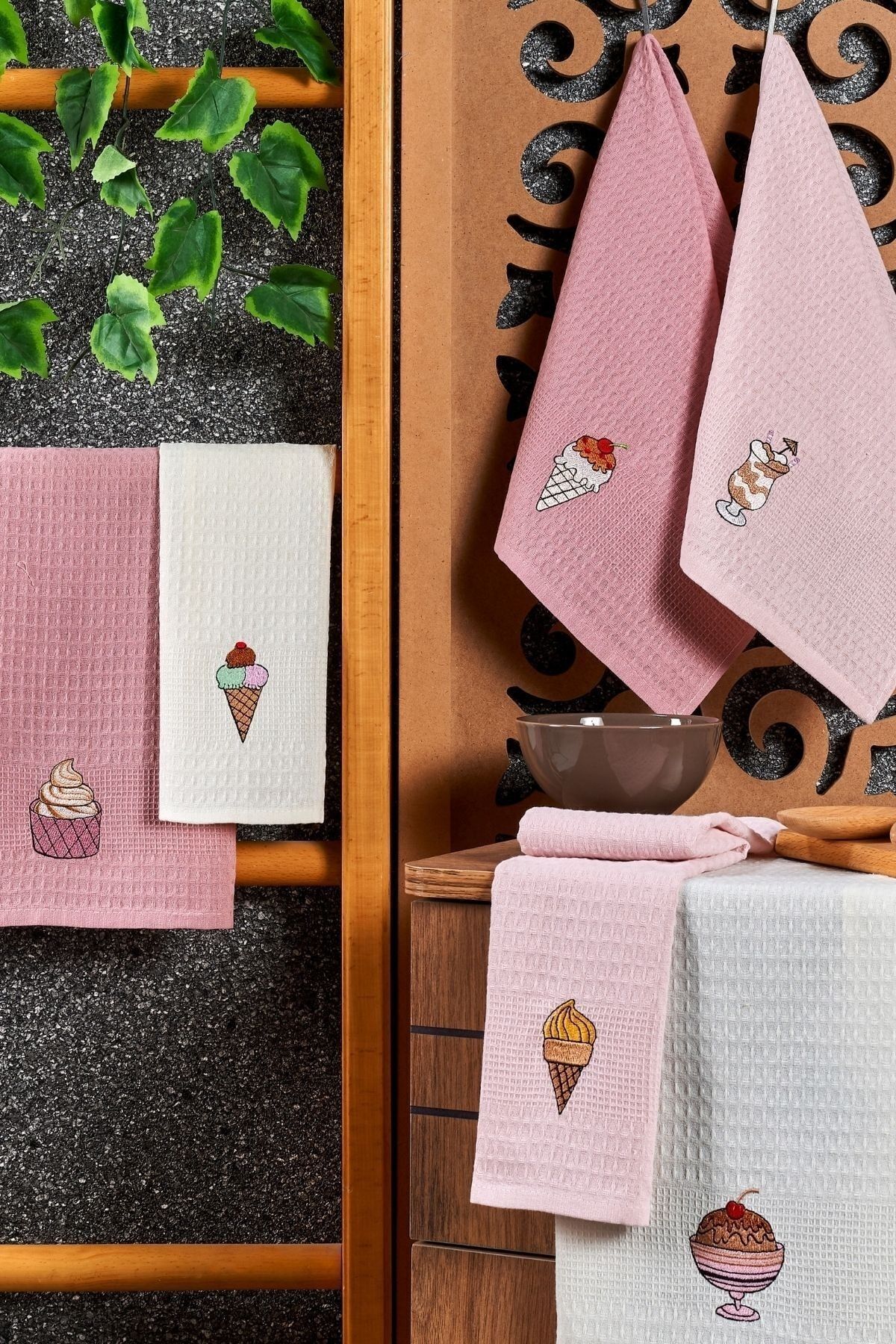 Casnack 6'lı Mutfak Havlusu Dondurma Seti 40x60 - Görsel 2