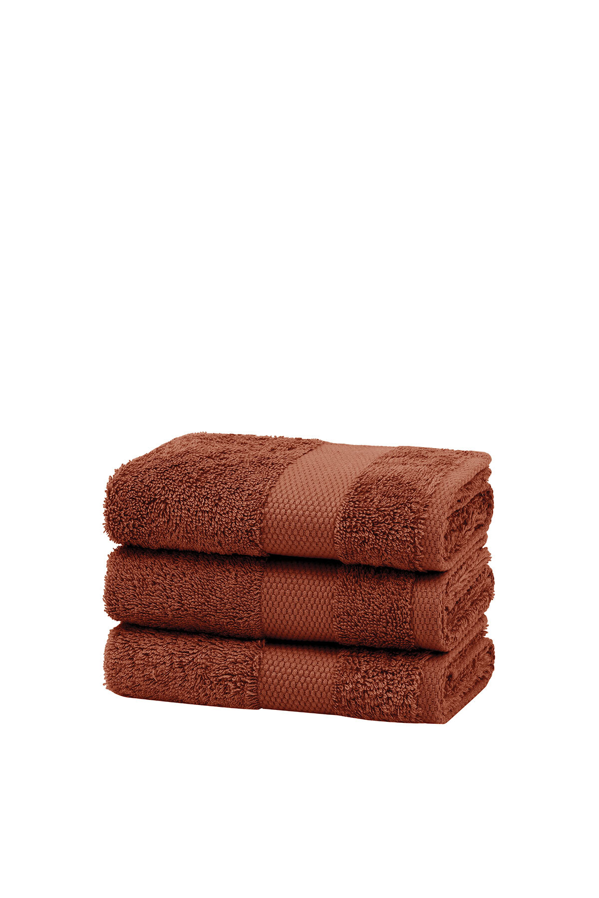 Yataş Essentials 3'lü Misafir Havlusu Seti Kiremit - 30x50 Cm - Görsel 2