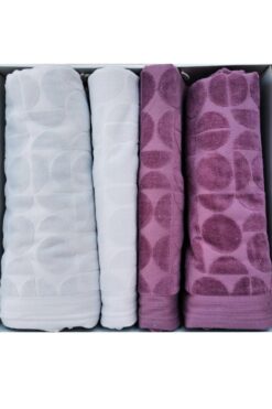 Özdilek Circular Best Set (HAMAM TAKIMI) Mürdüm-gri