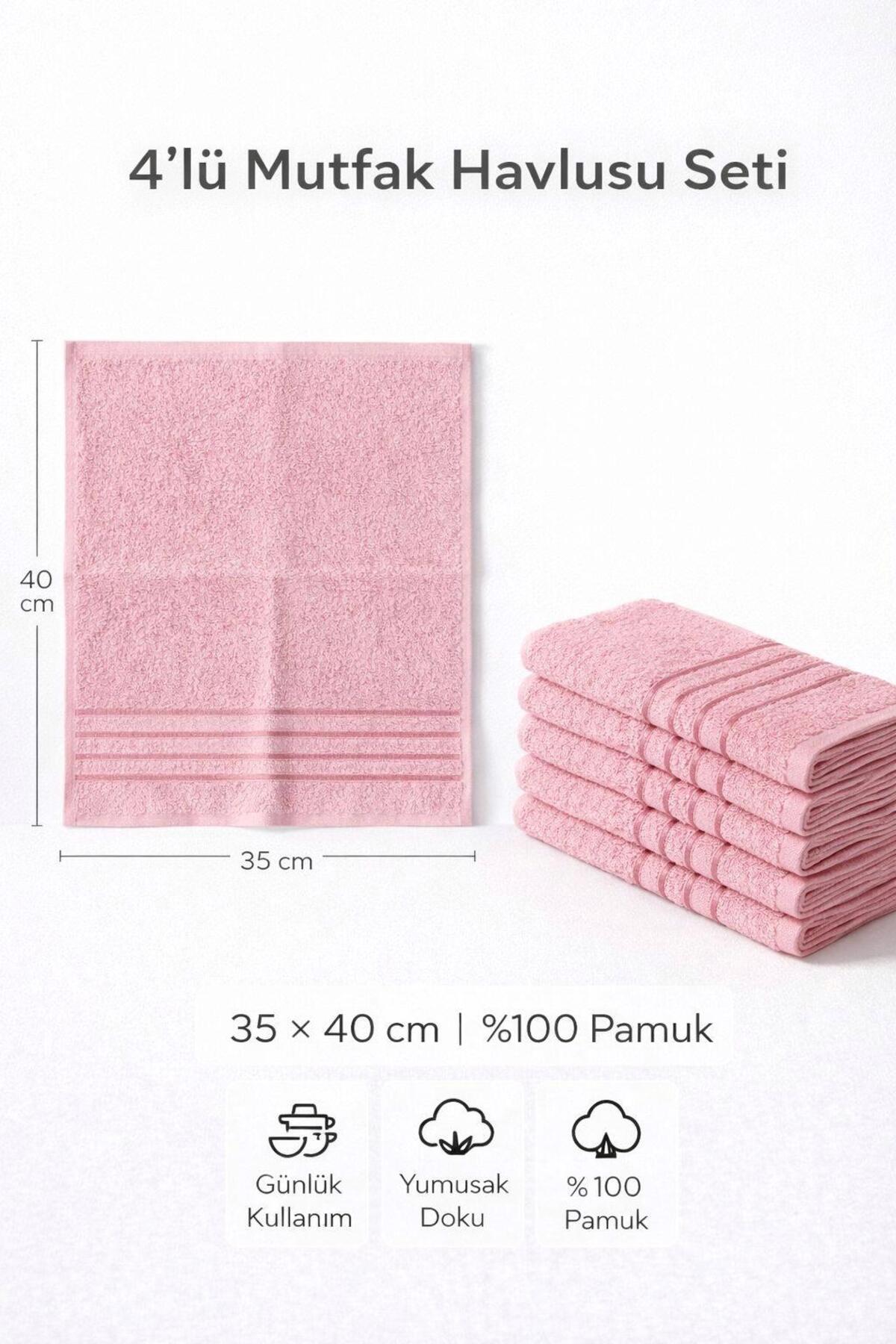 TEXTİLES MAGİC LAMP 4'lü Havlu Seti 35 x 40 - Mutfak & Banyo - Görsel 2