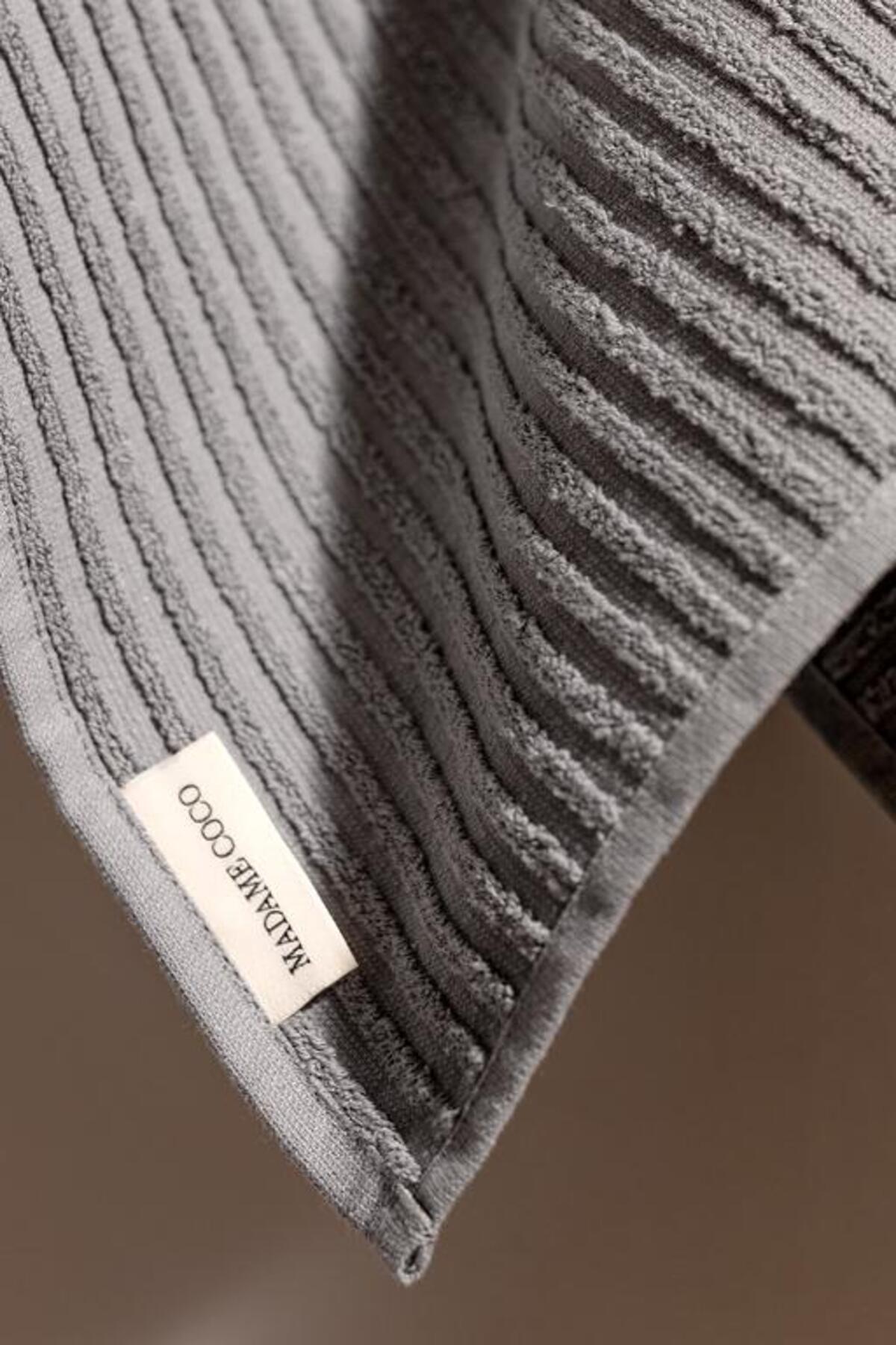 Madame Coco Yeni Sezon Carla Yüz Havlusu - ANTRASİT - Görsel 2