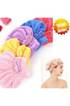 mrtbilisim Saç Kurutma Bonesi Kafa Havlusu Duş Bonesi Islak Saç Kurulama Bonesi Mikrofiber Tüm Saçlara Uyumlu