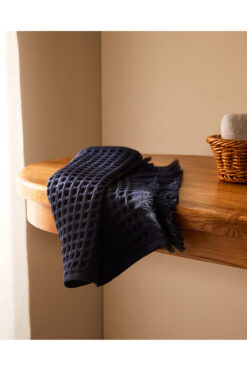 Madame Coco Marlie 2'li %100 Pamuk El Havlusu - Lacivert - 30x45 cm