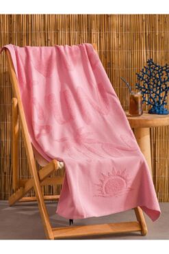 LC Waikiki Desenli Pamuklu Kız Çocuk Plaj Havlusu 70x140 Cm (S6)