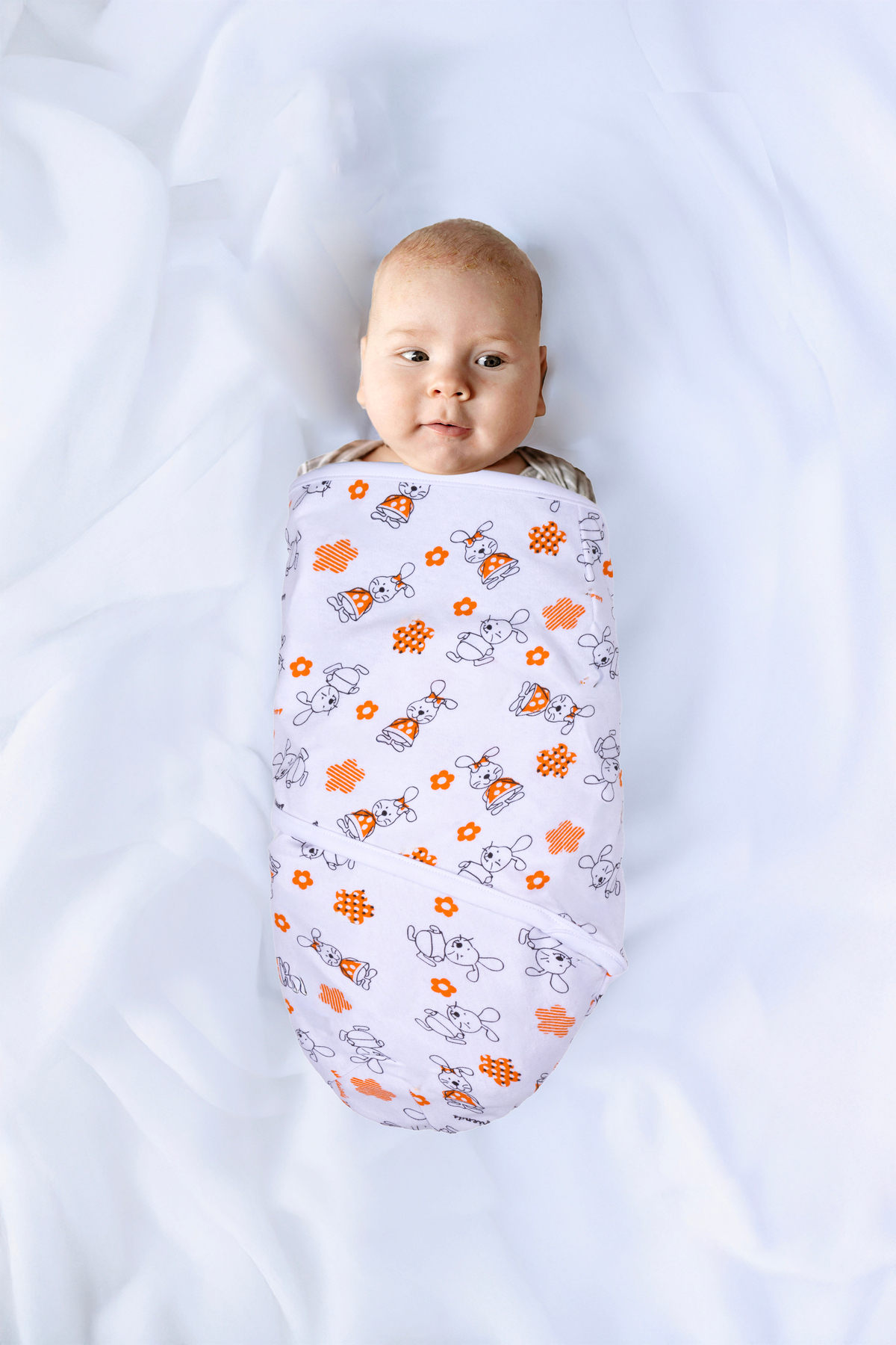 Messev Group 0-4 Ay Premium Bebek Kundak, Pamuklu Bebek Kundağı, Desenli Kundak - Görsel 2