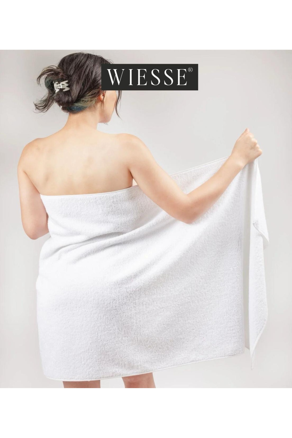 WİESSE 50 x 90 cm / OTEL HAVLUSU / 1 Adet / Beyaz / %100 Pamuk - Görsel 2