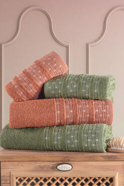 Güvenal İnci Kutulu 4'lü Banyo Havlu Seti | Havlu Takımı | Havlu | Havlu Seti I Hamam Seti I Çeyiz Havlusu