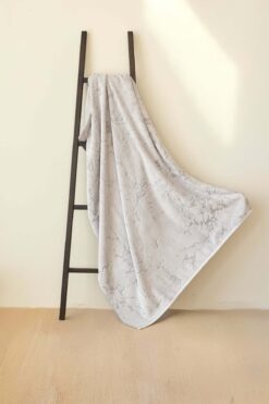 İrya Marble %100 Pamuk Jakarlı Büyük Banyo Havlusu 90x150 cm Gri