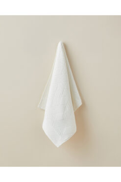 English Home Chic Diamond Pamuk Yüz Havlusu 50x80 cm Fildişi