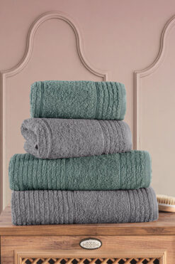 Güvenal Ece 4'lü Banyo Havlu Seti | Havlu | Banyo Havlusu I Hamam Seti I Çeyiz Havlusu