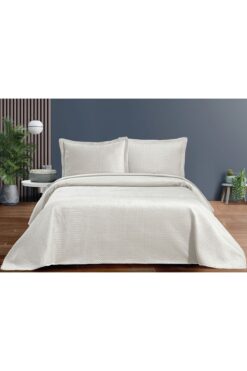 Pierre Cardin Yatak Örtüsü Seti Siena Çift Kişilik Krem