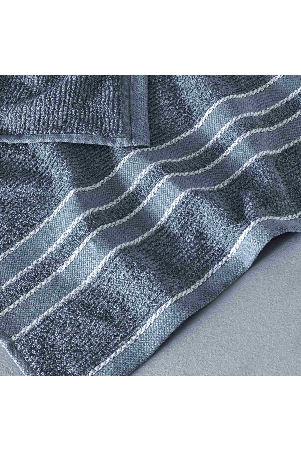 Taç Butik Doğu Ekspresi Pamuk Yüz Havlusu Mavi 50x85 - Görsel 2