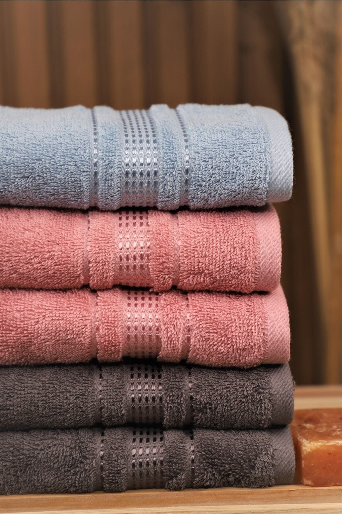 Özdilek Colourist 6'lı Pamuklu Su Emiciliği Yüksek 30*50 Mutfak Havlusu mavi-pembe-antrasit - Görsel 2