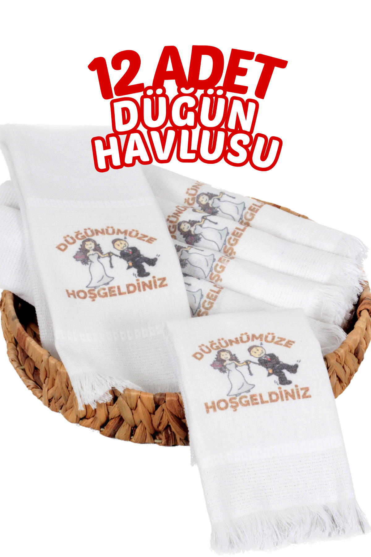 Comfort Home 12 Adetli Saçaklı Düğün Havlusu