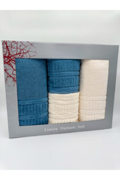 AYHANHOME 4'lü Kutulu Banyo Havlu Takımı 2 adet 50x90-2 adet 90x150