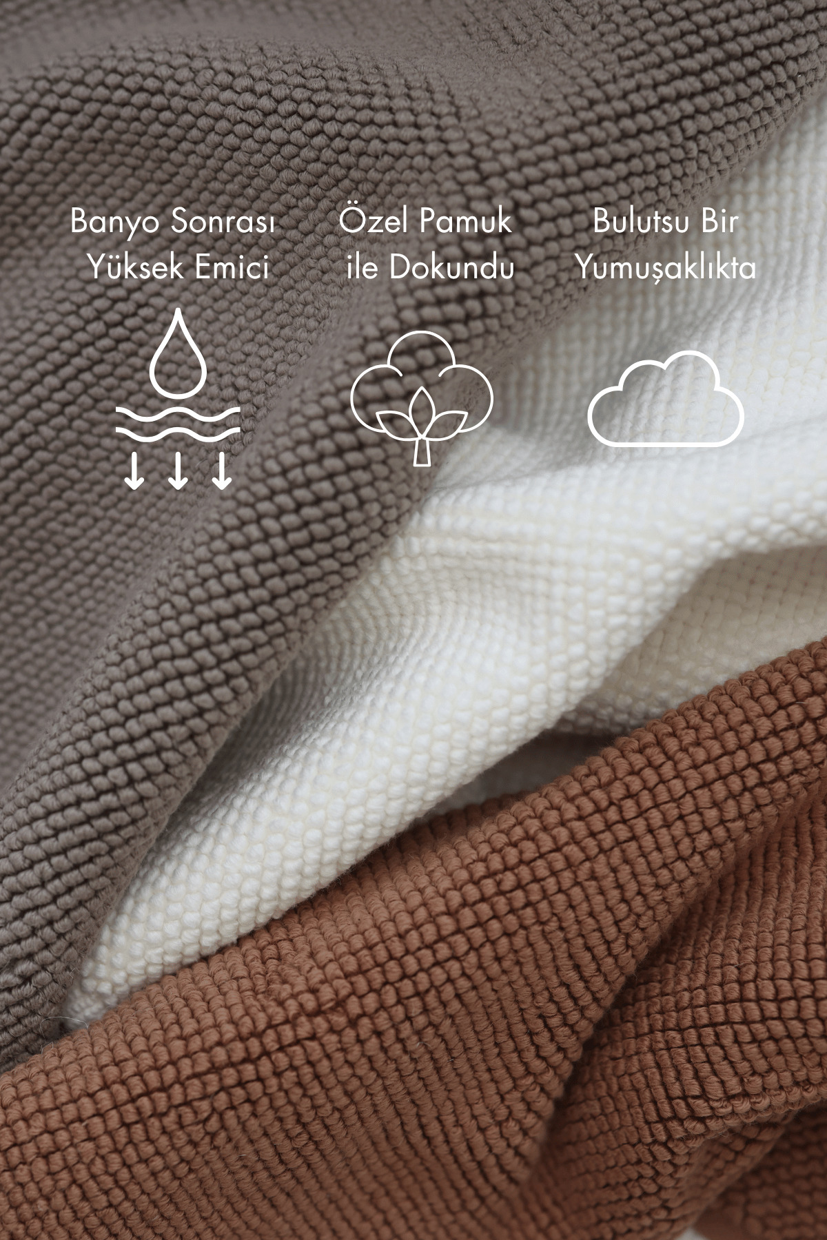 İrya Aura Waffle Yüz Havlusu 50X100 Ekru - Görsel 3