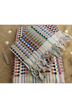 AURA CONCEPTS NOHUTLU / BUBBLE / KARA TEZGAH DOKUMA RENKLİ PEŞKİR HAVLU En Güzel En Doğal Hediye