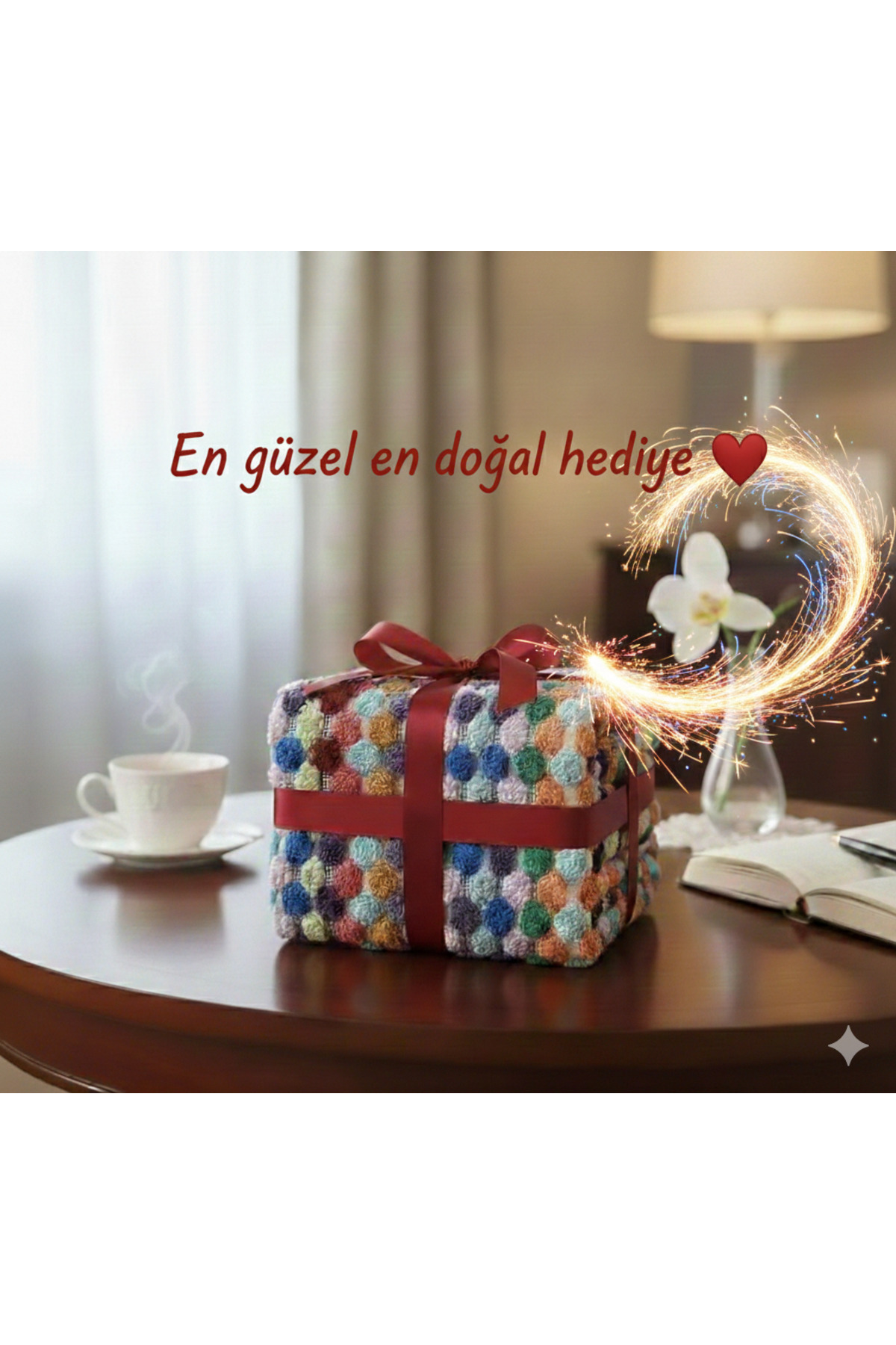 AURA CONCEPTS NOHUTLU / BUBBLE / KARA TEZGAH DOKUMA RENKLİ PEŞKİR HAVLU En Güzel En Doğal Hediye - Görsel 2