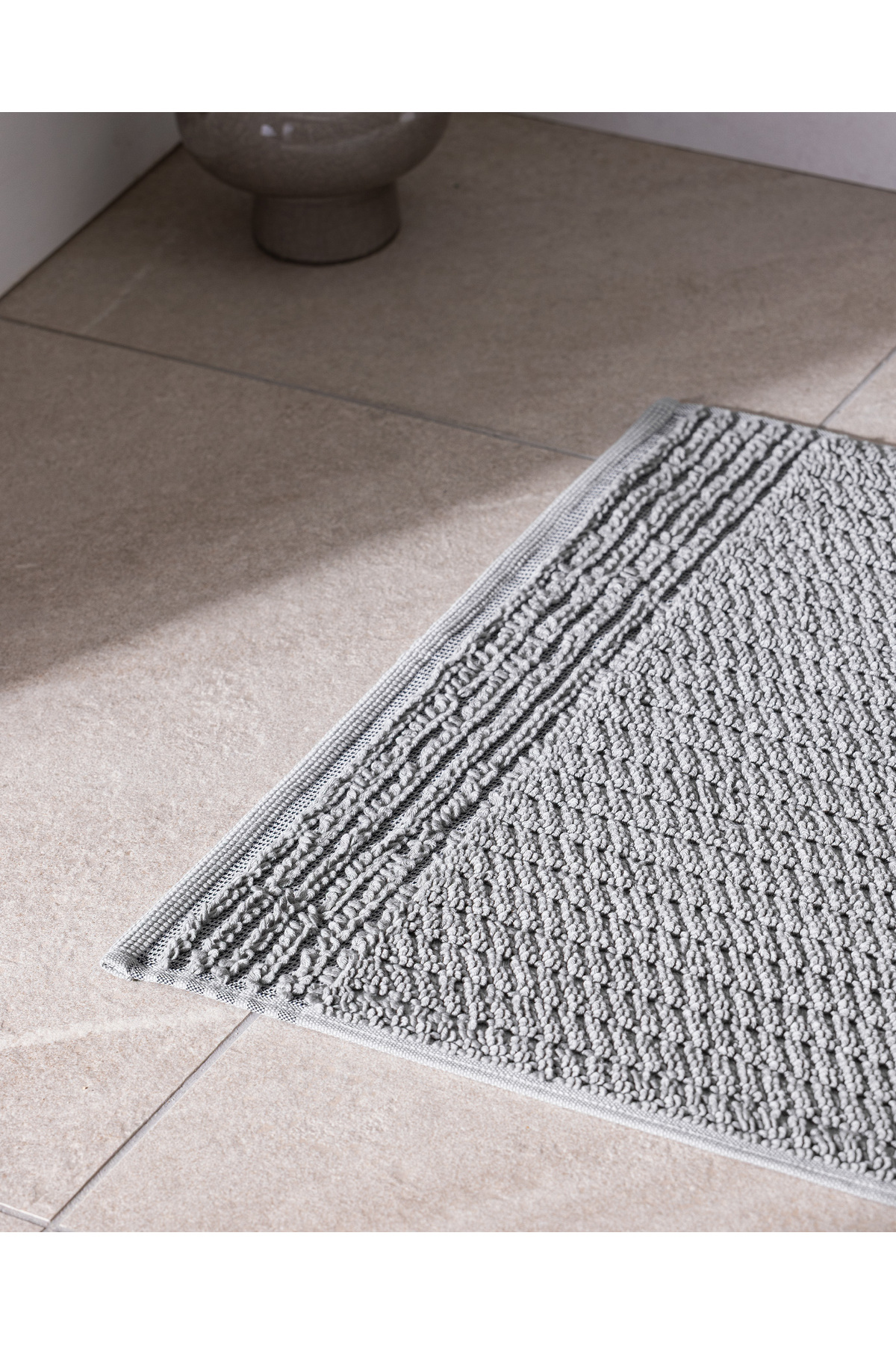 Madame Coco Chevere %100 Pamuk Ayak Havlusu - Gri - Görsel 2