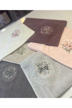 Nurpak 3d Nakışlı 50x70 Ayak Havlu Seti 6lı