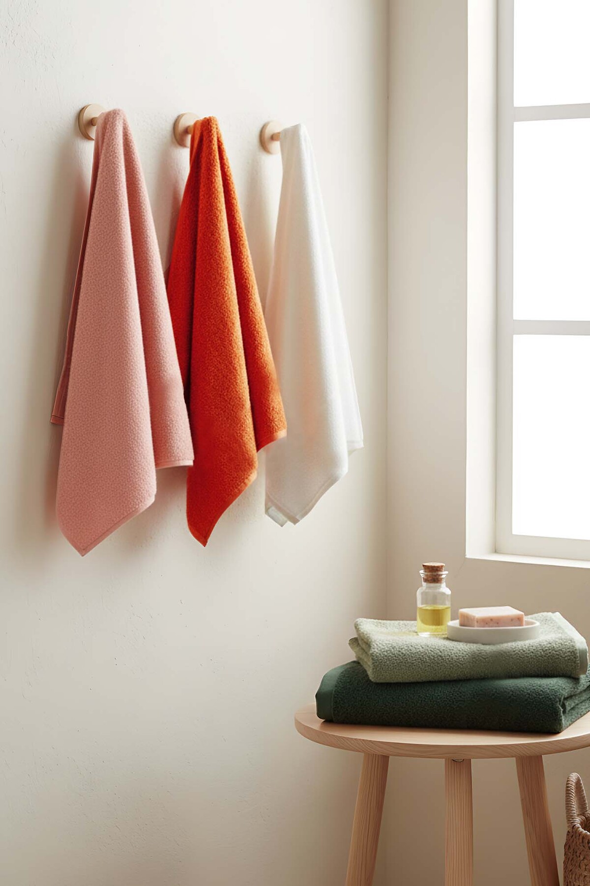 Rivaİstanbul Doğal Renkli 5'li %100 Pamuklu Havlu Seti 50x90 - Görsel 3