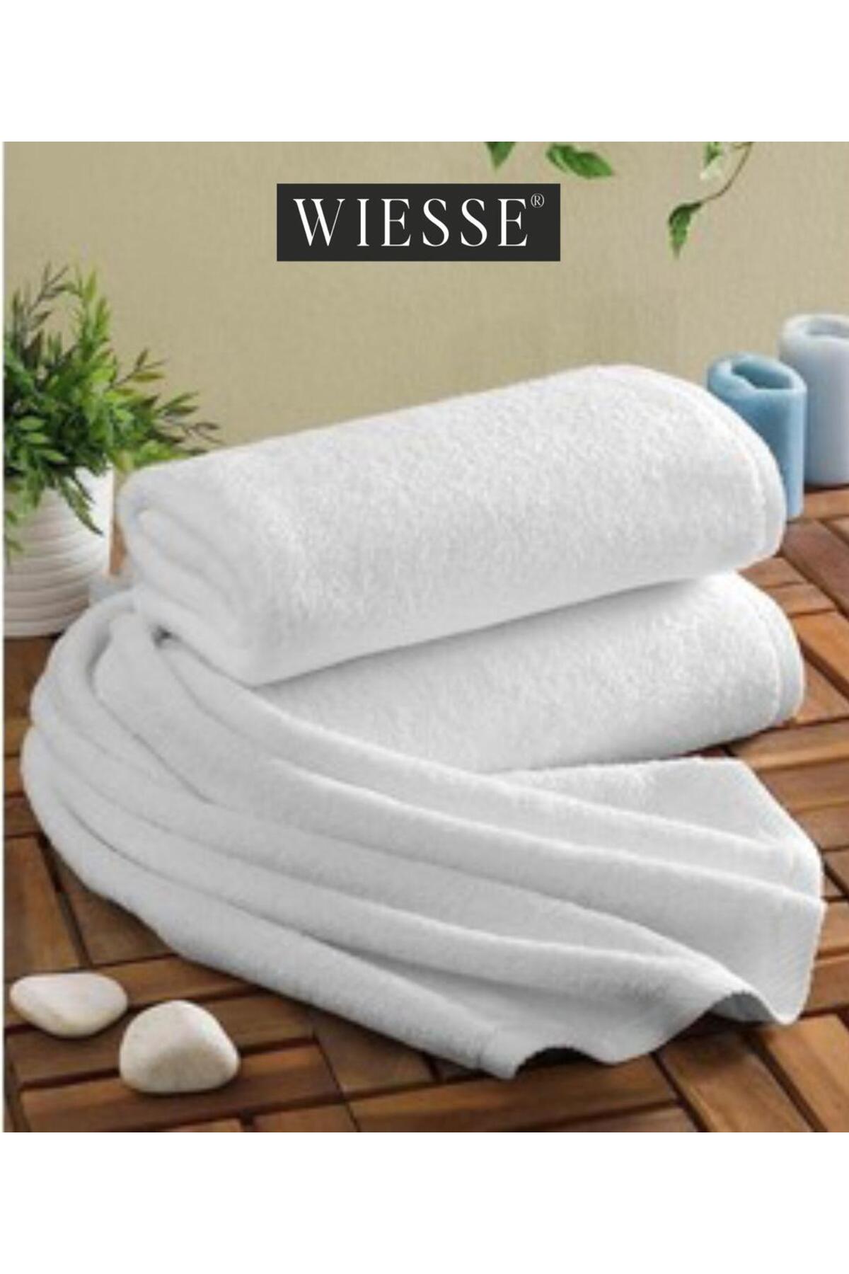 WİESSE 1 Adet OTEL HAVLUSU - 50x90 cm - %100 Pamuk - Beyaz - Görsel 2