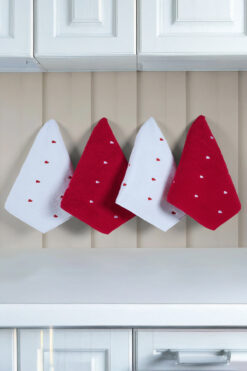 DNZGÜLCAN Lera 4'lü 30x50 Havlu Seti El Yüz Mutfak Havlusu | %100 Pamuk - Hızlı Kuruyan - Yumuşak