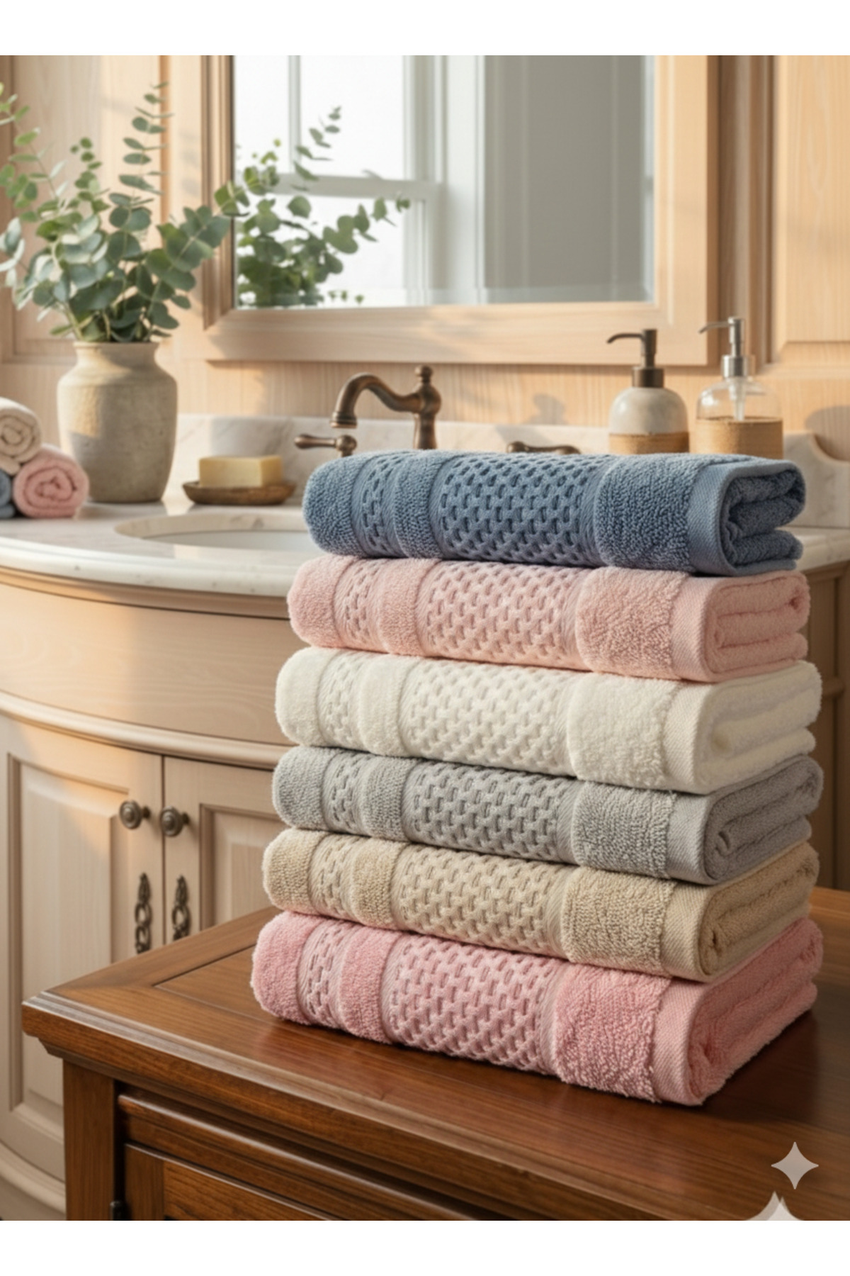 BAMİROSE 50 x 90 MELLA %100 PAMUK EL & YÜZ HAVLUSU, MUTFAK HAVLUSU, BAŞ HAVLUSU