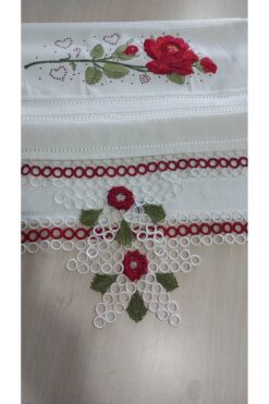 Papatyam El İşi Çeyizlik Tığ Oyası İşlemeli Havlu El Örgüsü/Tığ Oyalı/El Yapımı/El işlemesi/