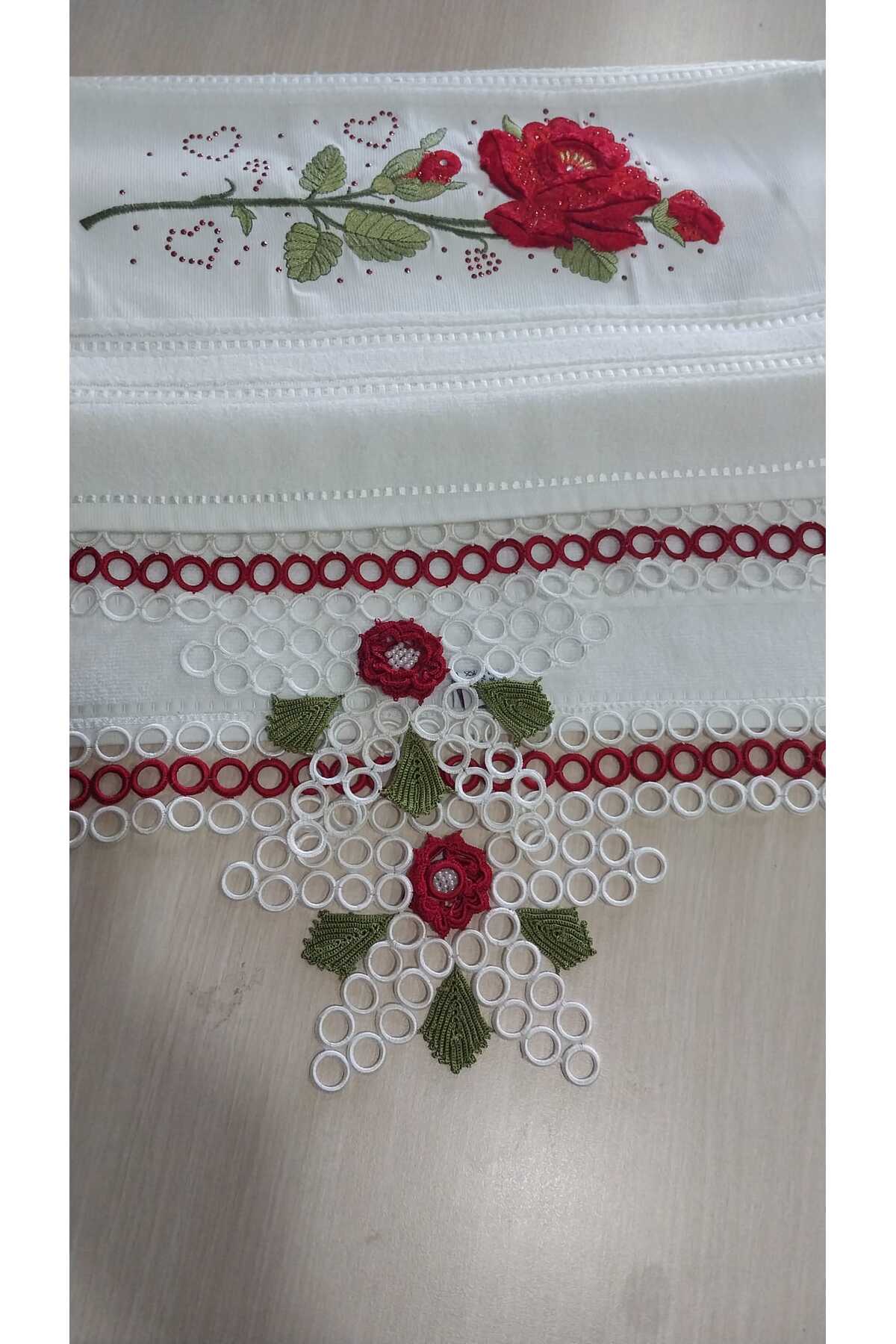 Papatyam El İşi Çeyizlik Tığ Oyası İşlemeli Havlu El Örgüsü/Tığ Oyalı/El Yapımı/El işlemesi/